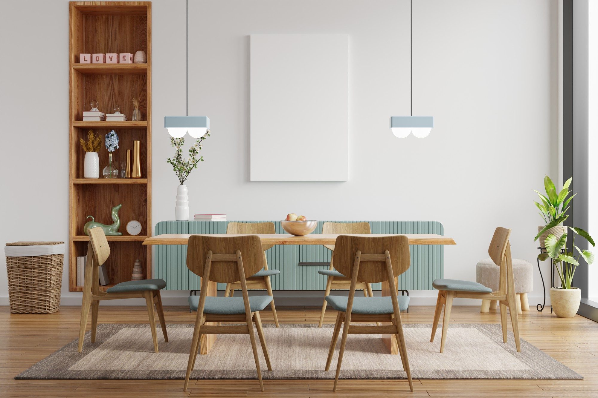 mock-up-poster-modern-dining-room-interior-design-with-white-empty-wall